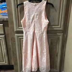 Very Pretty Brand New Light Pink Color Lace Midi Dresses (Miami Lace Brand)